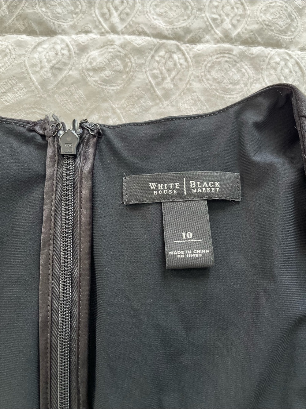Black Ruched V-Neck Sheath Dress - White House Black Market - Picture 7 of 10